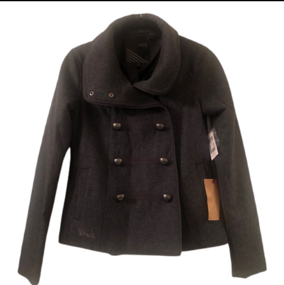 🆕Vans | Charcoal Gray Wool Blend Anchor Jacket Size XS